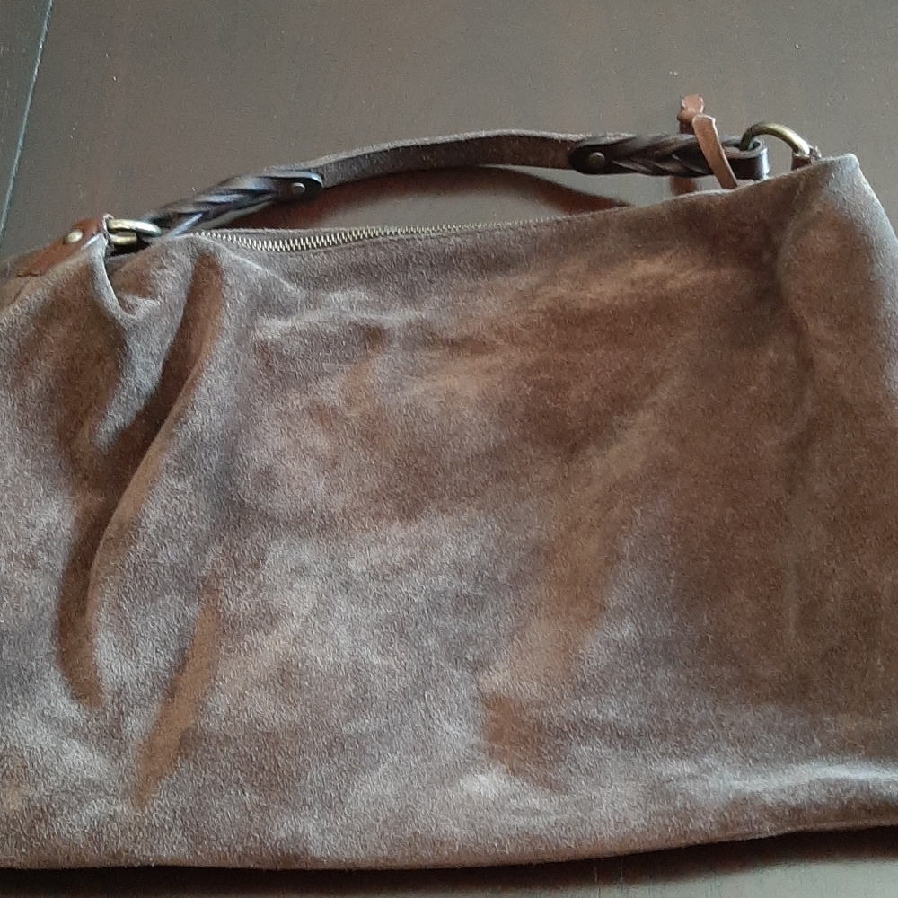 Brown suede purse